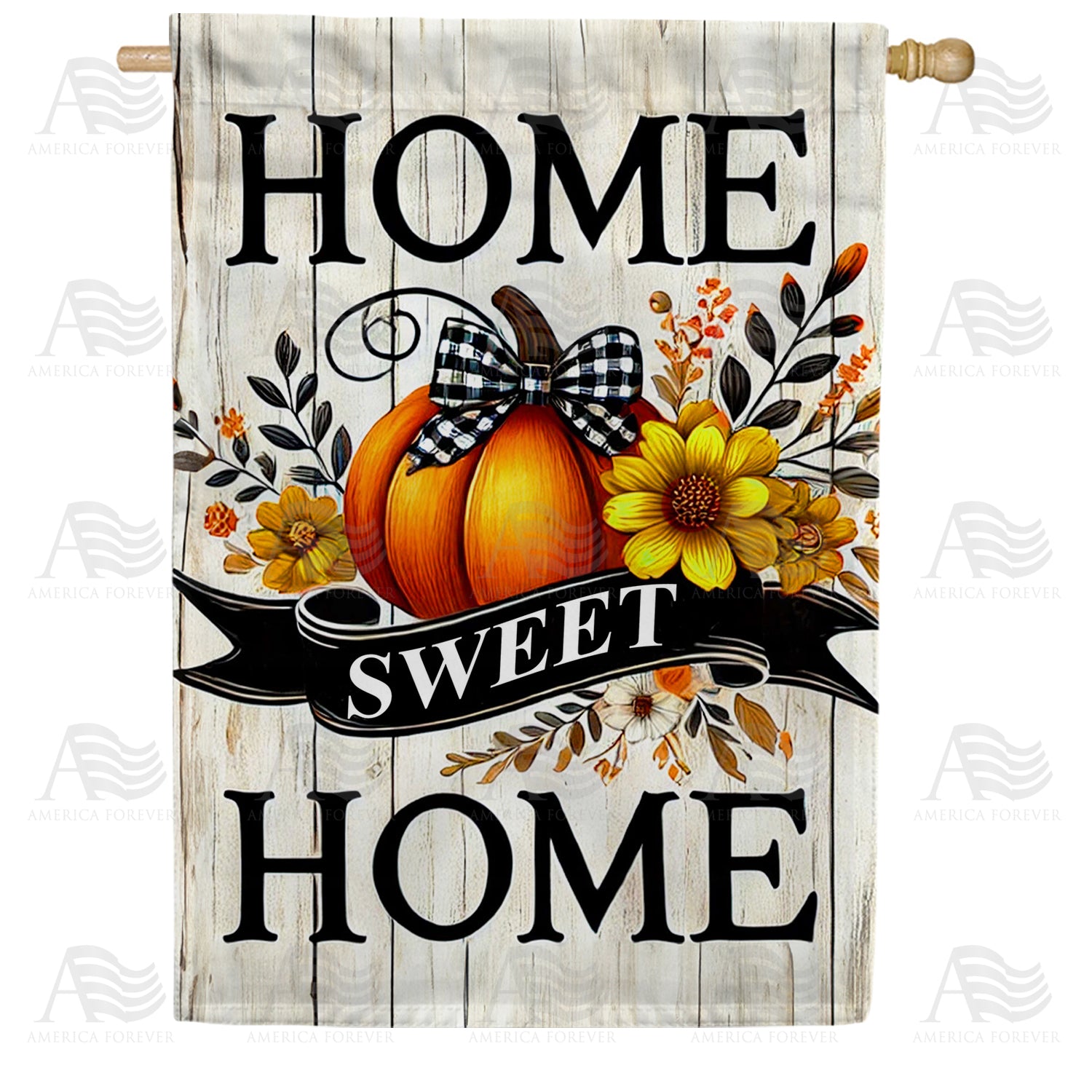 Home Sweet Home Pumpkin House Flag