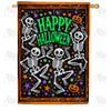 Happy Halloween Dancing Skeletons House Flag