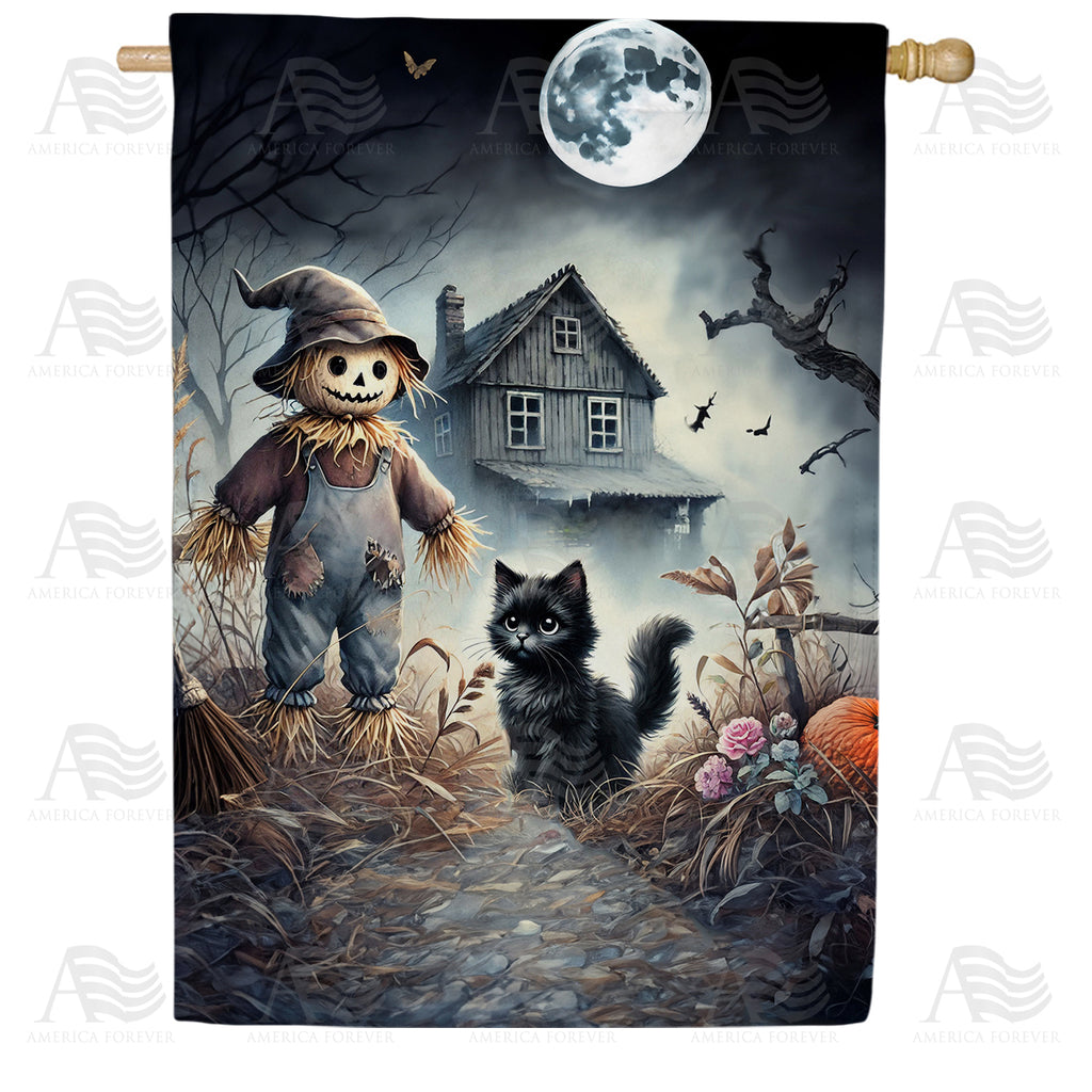 Haunted House Halloween House Flag