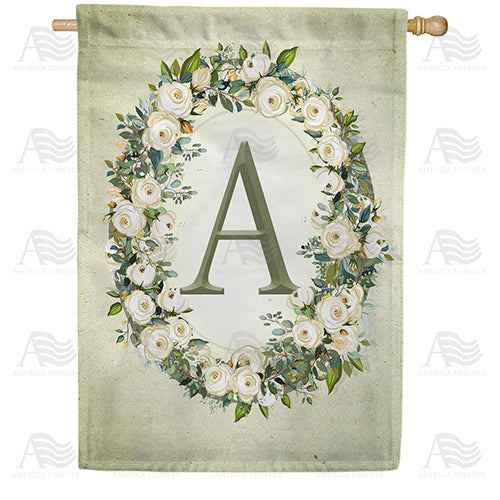 sage-floral-monogram-house-flag