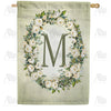 sage-floral-monogram-house-flag