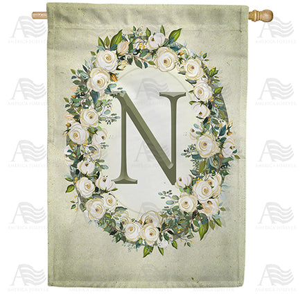 sage-floral-monogram-house-flag