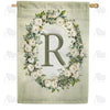 sage-floral-monogram-house-flag