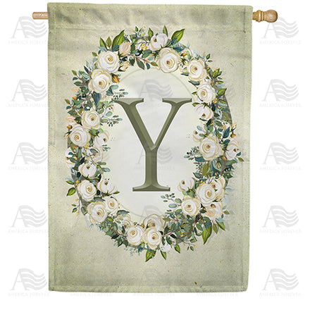 sage-floral-monogram-house-flag