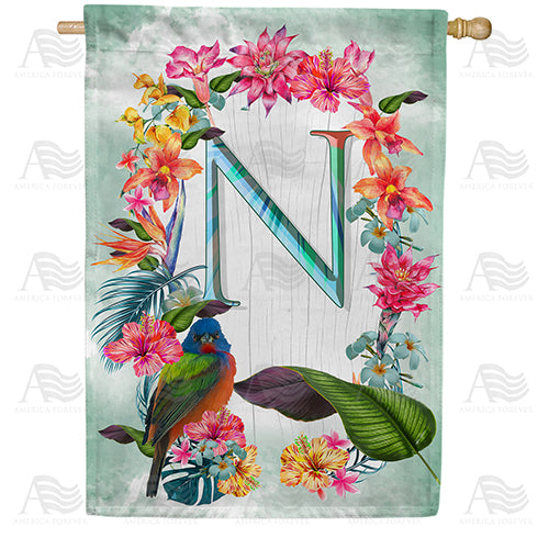 island-flowers-monogram-house-flag