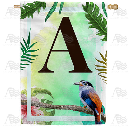 Tropical-Bird-monogram-house-flag