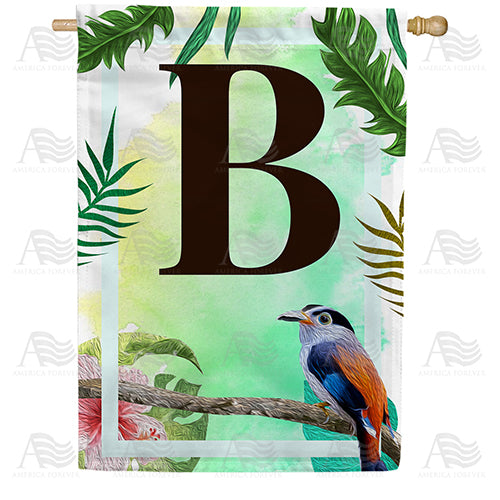 Tropical-Bird-monogram-house-flag