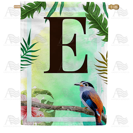 Tropical-Bird-monogram-house-flag