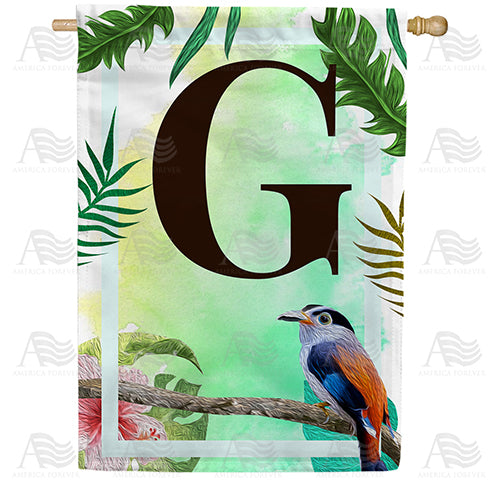 Tropical-Bird-monogram-house-flag