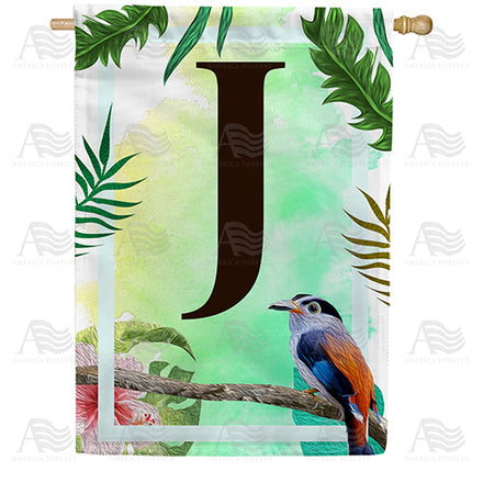 Tropical-Bird-monogram-house-flag