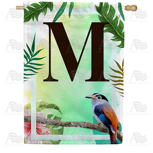 Tropical-Bird-monogram-house-flag