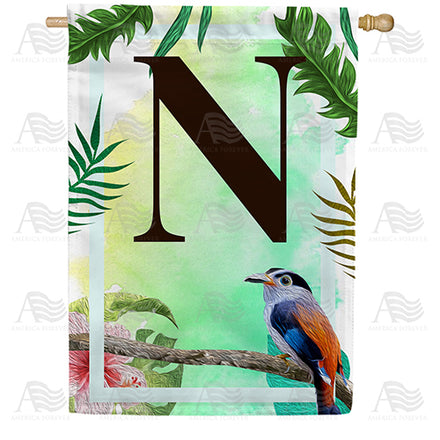 Tropical-Bird-monogram-house-flag