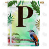 Tropical-Bird-monogram-house-flag