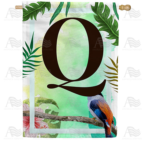 Tropical-Bird-monogram-house-flag