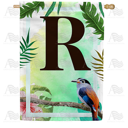 Tropical-Bird-monogram-house-flag