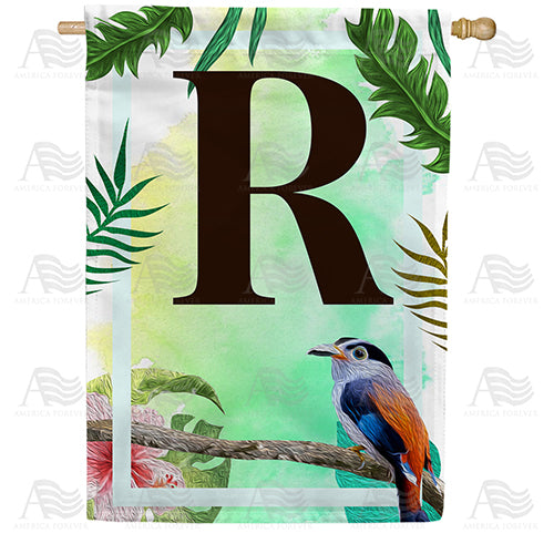 Tropical-Bird-monogram-house-flag