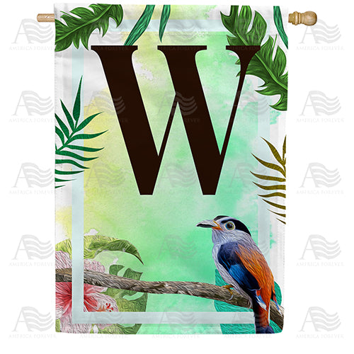 Tropical-Bird-monogram-house-flag