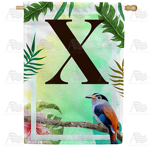 Tropical-Bird-monogram-house-flag