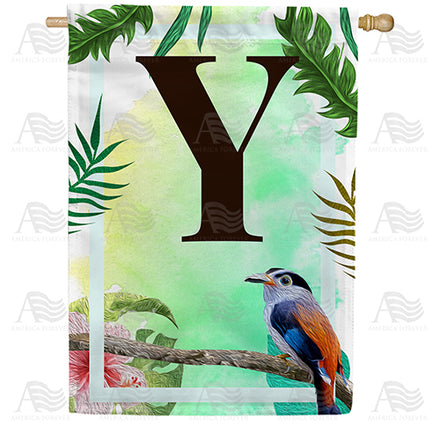 Tropical-Bird-monogram-house-flag