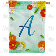 Bright Cosmos Monogram House Flag