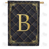 Quilted Royalty Monogram House Flag