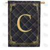 Quilted Royalty Monogram House Flag