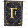 Quilted Royalty Monogram House Flag