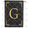 Quilted Royalty Monogram House Flag