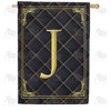 Quilted Royalty Monogram House Flag