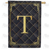 Quilted Royalty Monogram House Flag