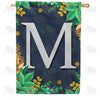 Fern On Slate Monogram House Flag