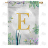 Simply Golden Monogram House Flag