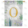 Simply Golden Monogram House Flag