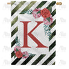 White Lattice Monogram House Flag