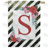 White Lattice Monogram House Flag