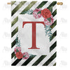 White Lattice Monogram House Flag