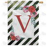 White Lattice Monogram House Flag