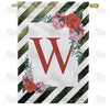 White Lattice Monogram House Flag