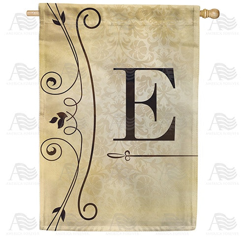 Fancy Scroll Monogram House Flag