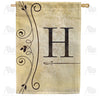 Fancy Scroll Monogram House Flag