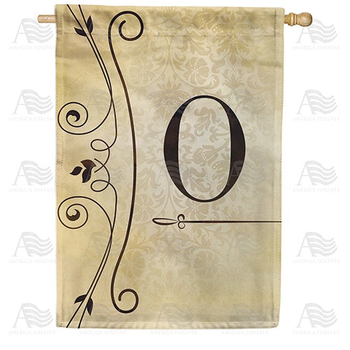 Fancy Scroll Monogram House Flag