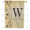 Fancy Scroll Monogram House Flag