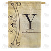 Fancy Scroll Monogram House Flag