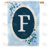 Dainty Blue Monogram House Flag