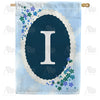 Dainty Blue Monogram House Flag