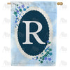 Dainty Blue Monogram House Flag