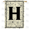 Flower Sketchings Monogram House Flag