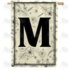 Flower Sketchings Monogram House Flag