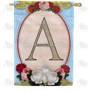 Rose Wood Monogram House Flag