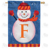 Snowman Monogram House Flag